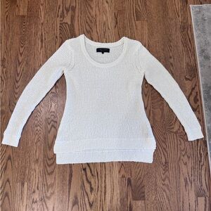 rag & bone Ivory Scoop Neck Knit Sweater